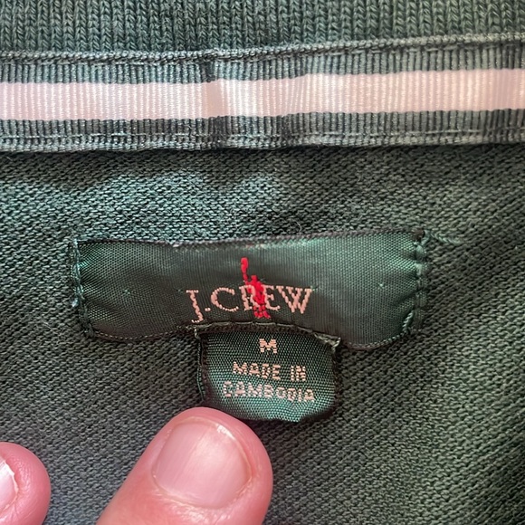 J. Crew Forest Green Oarsman Polo Shirt - Picture 2 of 5